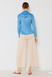 Pleated jacket w/ two-way zipper - J01HD_Pastel Blue