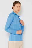 Pleated jacket w/ two-way zipper - J01HD_Pastel Blue