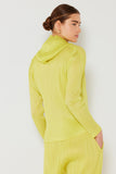 Pleated jacket w/ two-way zipper - J01HD_Lime