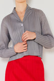 Pleated cropped button up top - Style#J03CR