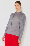 Pleated cropped button up top - Style#J03CR