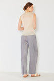 Pleated classic straight long pants - P01BS_Gray