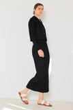 Pleated midi pencil skirt - SKT01H_Black
