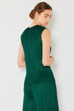 Pleated sleeveless tank top - T01SL_Hunter Green