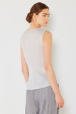 Pleated sleeveless tank top - T01SL_Lt. Gray