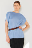 Pleated oversize dolman sleeve top - T02SR_Periwinkle