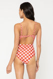 F1805-Gingham Bric Red